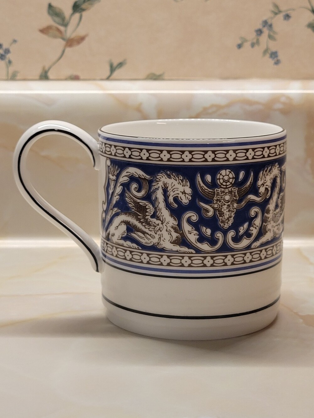Wedgewood Florentine Marine Coffee Mugs/Cups Set Of Two *NEW WITHOUT BOX*
